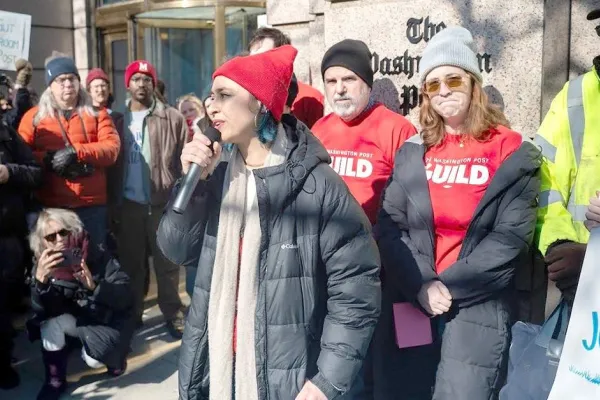 Rally Against Job Cuts at the Washington Post